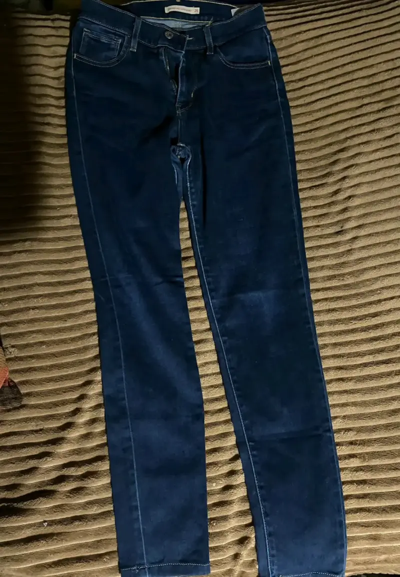 Jeans azul oscuro para mujer talla 26 - 1