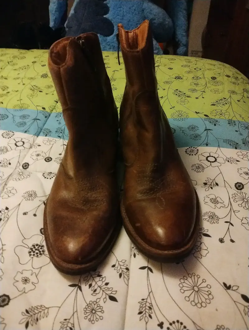 Botines de cuero marrón para hombre - 1