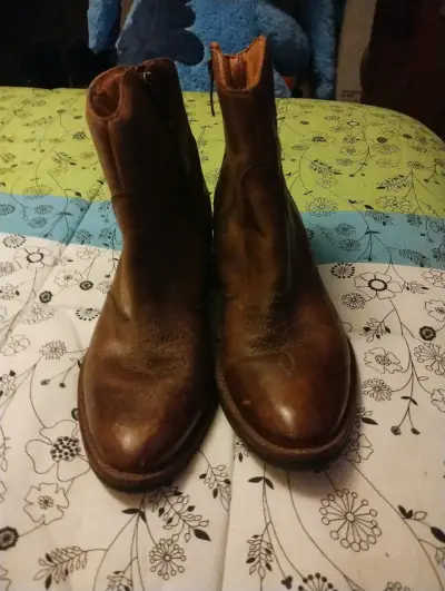 Botines de cuero marrón para hombre - miniatura 1