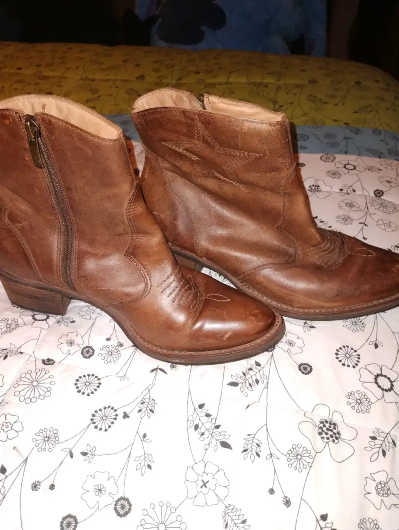 Botines de cuero marrón para hombre - 2