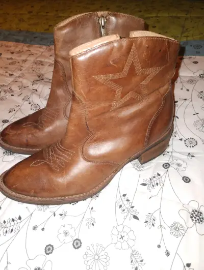 Botines de cuero marrón para hombre - miniatura 3