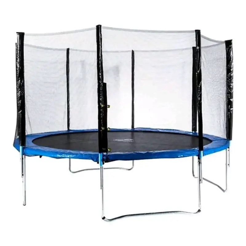 Trampolín grande con red de seguridad