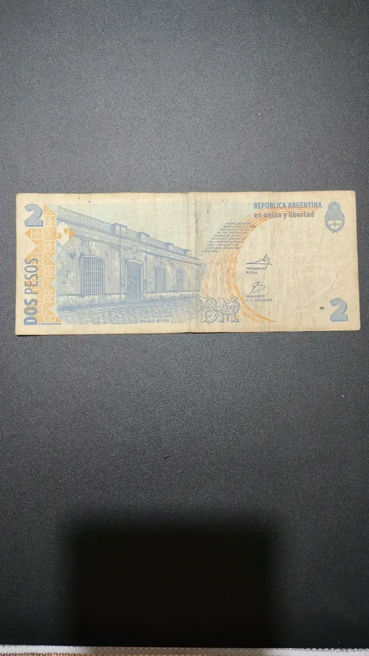 Billete antiguo de 2 pesos argentinos - 2