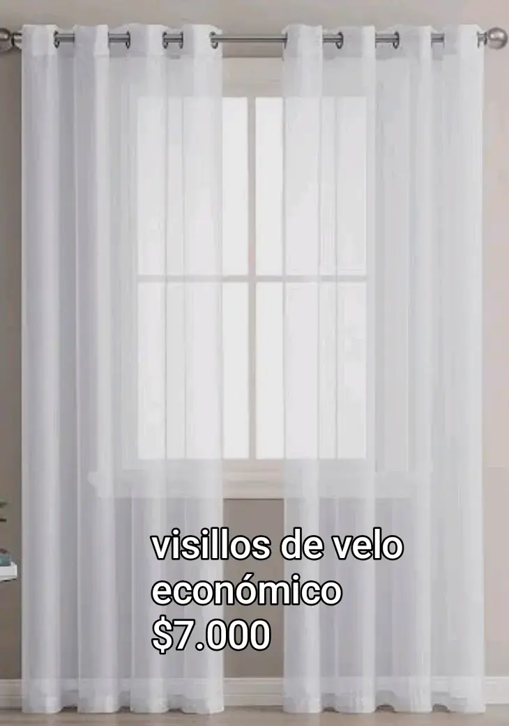 Visillos de velo económicos con ojales - 2