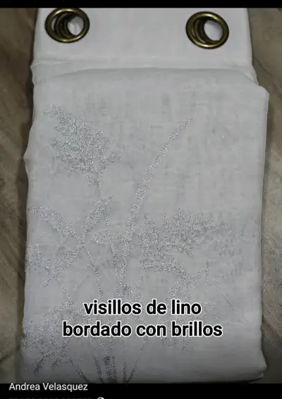 Visillos lino con ojales metálicos - miniatura 2