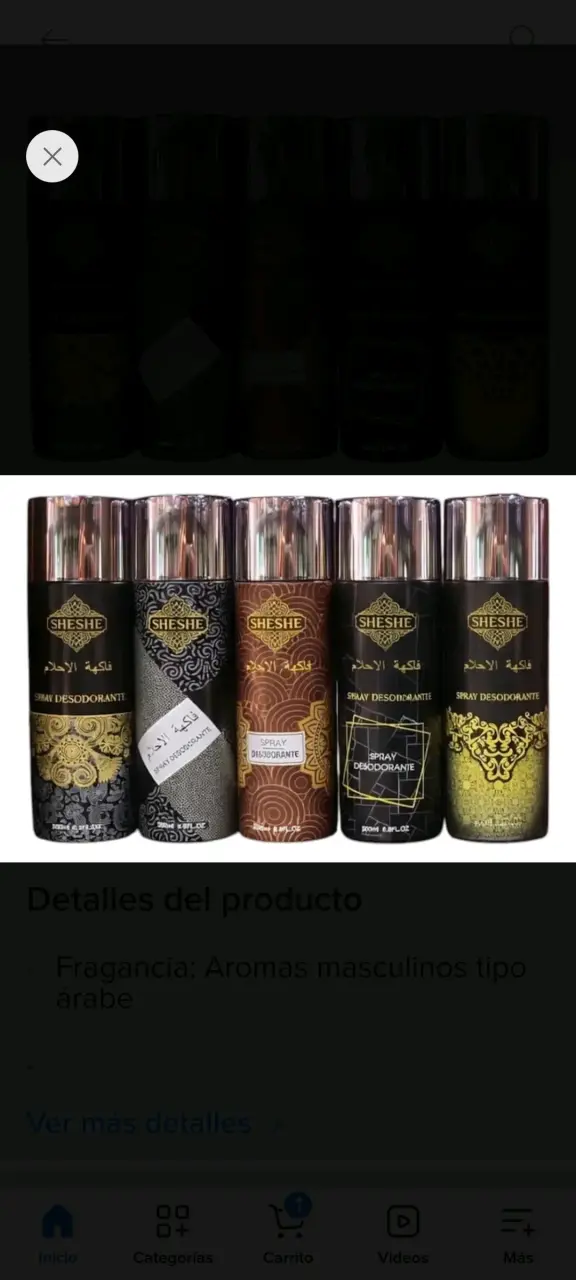 Set de desodorantes en spray Sheshe aromas árabes
