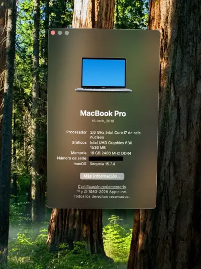 MacBook Pro 15” I7 256GB SSD 16GB RAM - miniatura 3