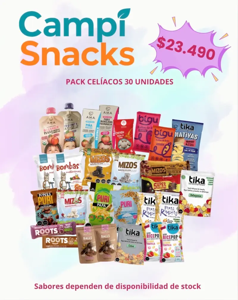 Pack de snacks saludables 30 unidades - 1