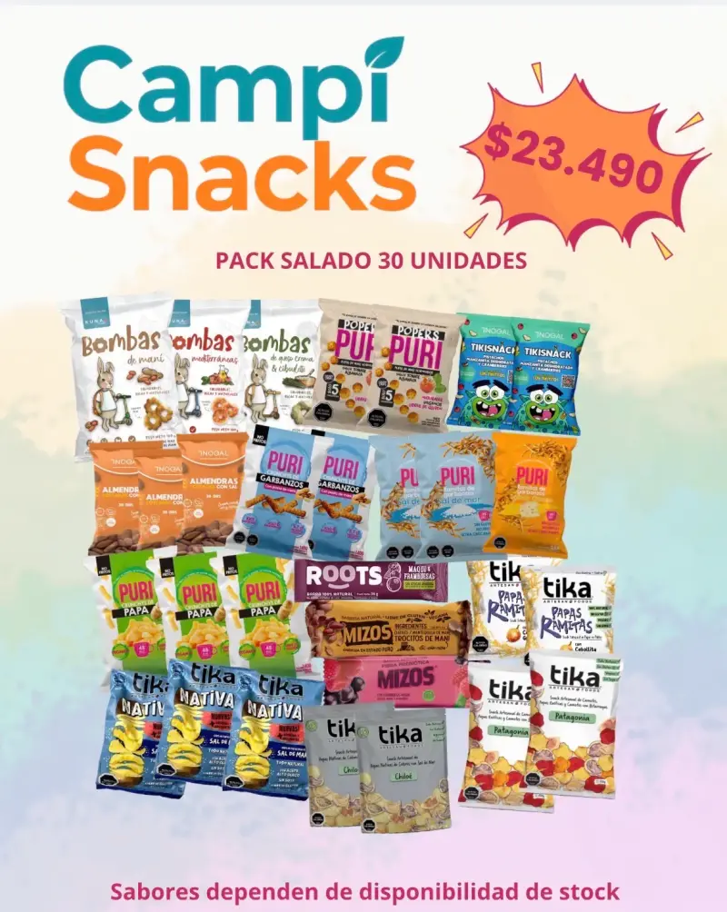Pack de snacks saludables 30 unidades - 3