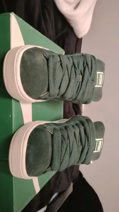 Zapatillas Puma Suede XL verdes - miniatura 2