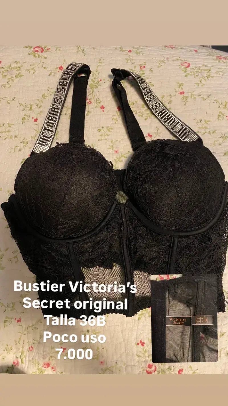 Bustier Victoria's Secret negro talla 36B