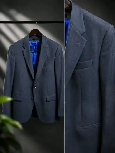 Elegante blazer azul marino para hombre - miniatura 1