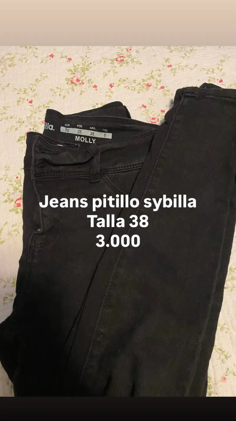 Jeans pitillo negros Sybilla talla 38
