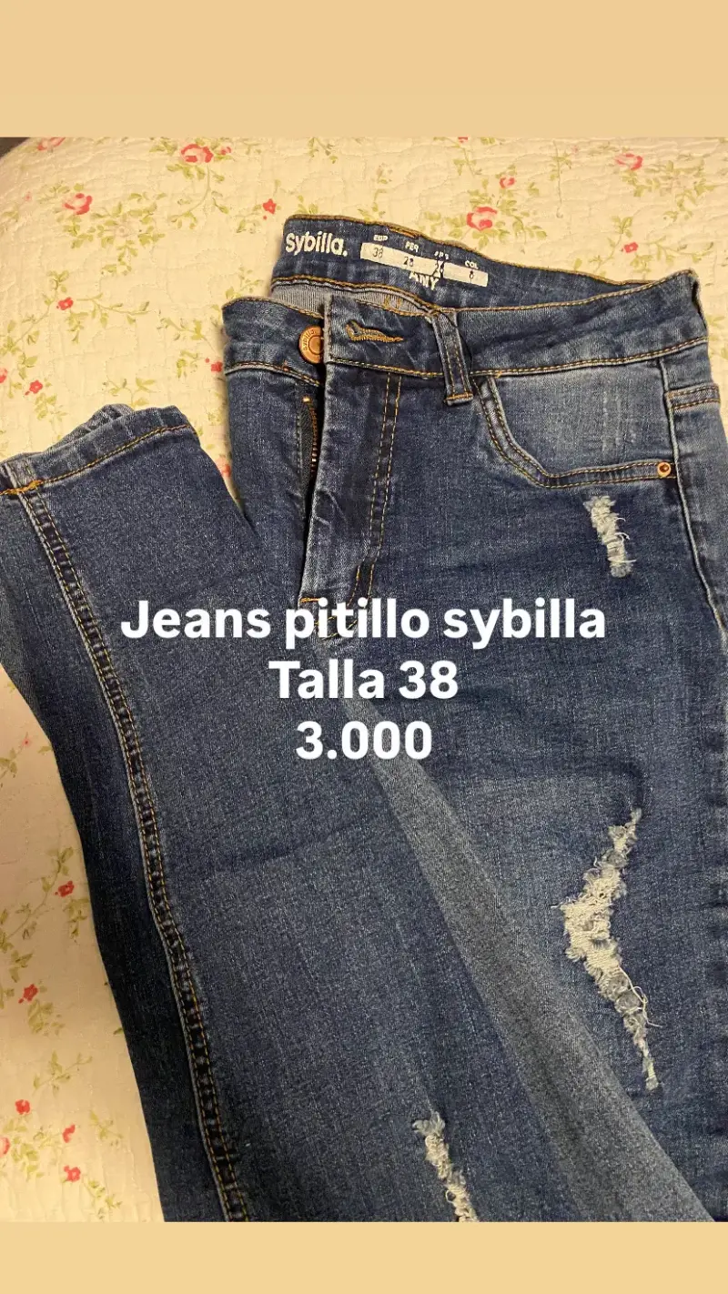 Jeans pitillo Sybilla talla 38 desgastados