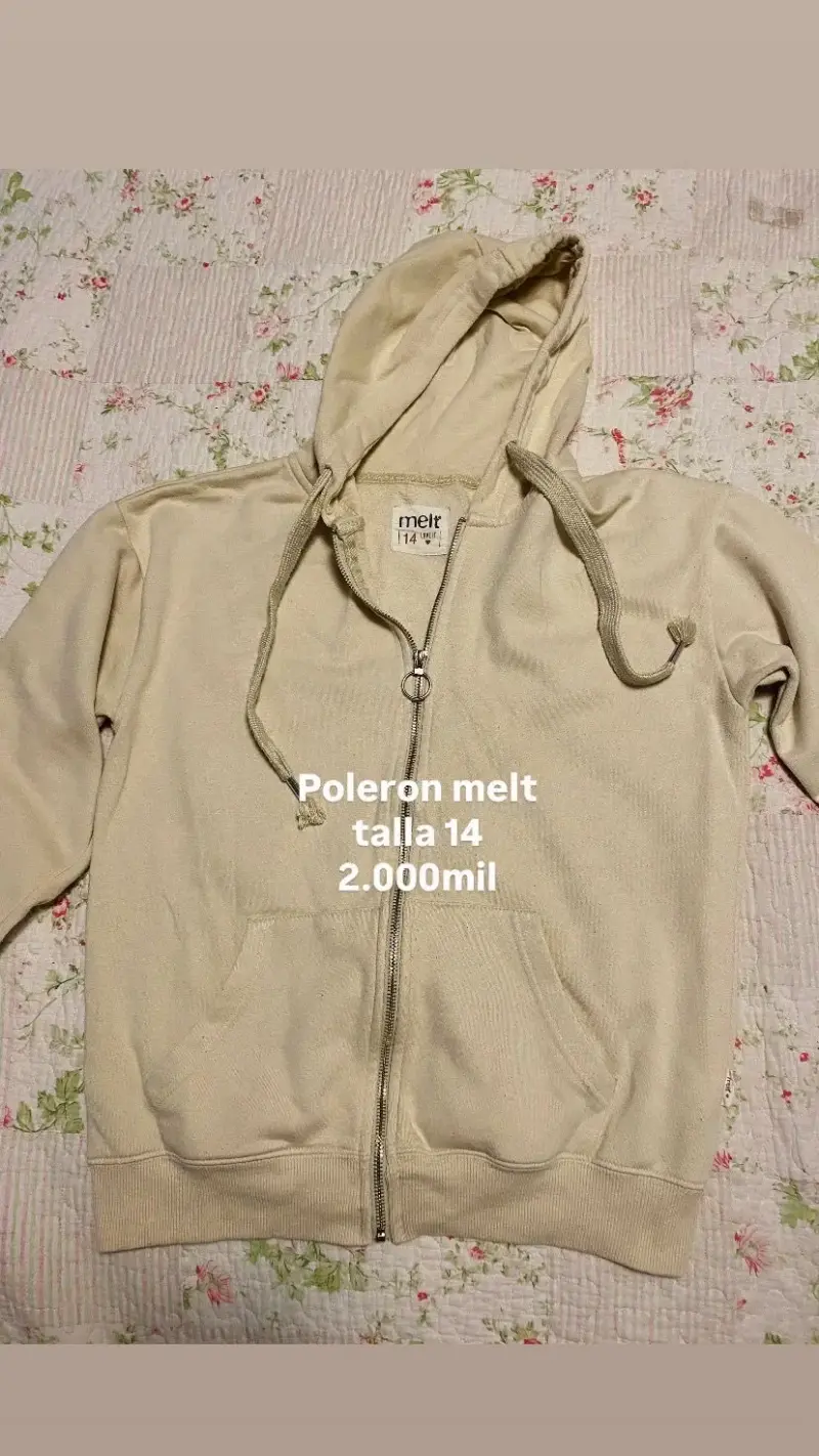 Polerón beige Melt talla 14 unisex