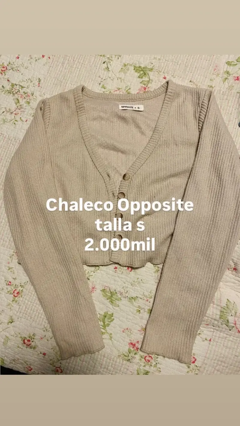 Chaleco beige Opposite talla S