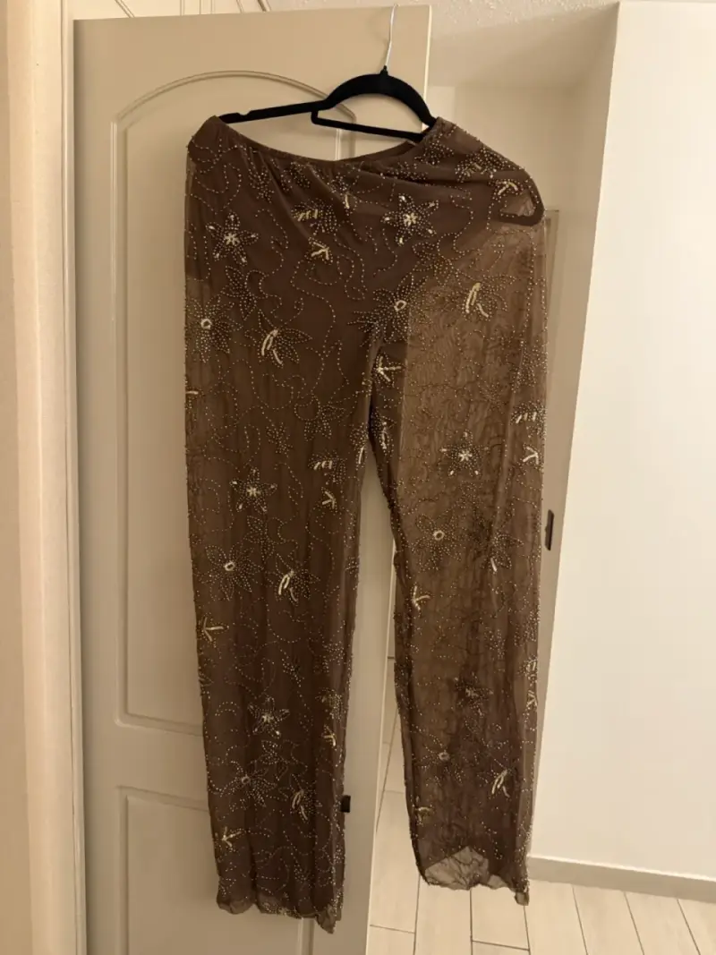 Pantalones Zara transparentes Bordado - 1
