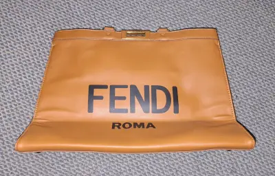 Bolso de cuero marrón con compartimentos - miniatura 5