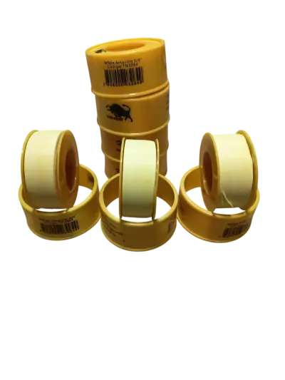 Pack 7 Cintas Teflon Gas Toro Negro 3/4" 6.6M - miniatura 1