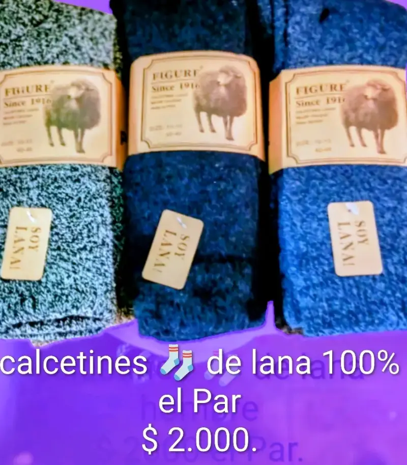 Calcetines de lana 100% Figure