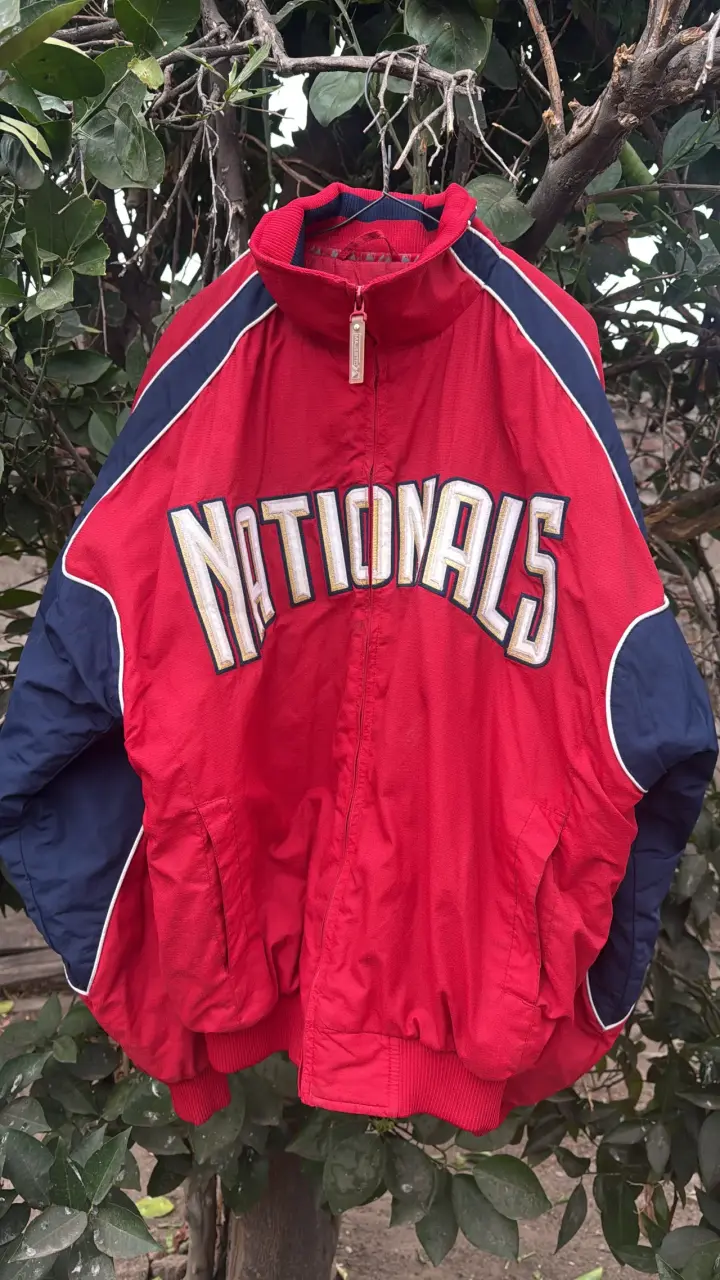 Chaqueta deportiva Majestic Nationals roja M - 2