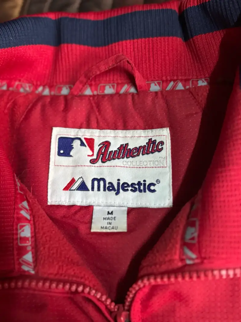 Chaqueta deportiva Majestic Nationals roja M - 5