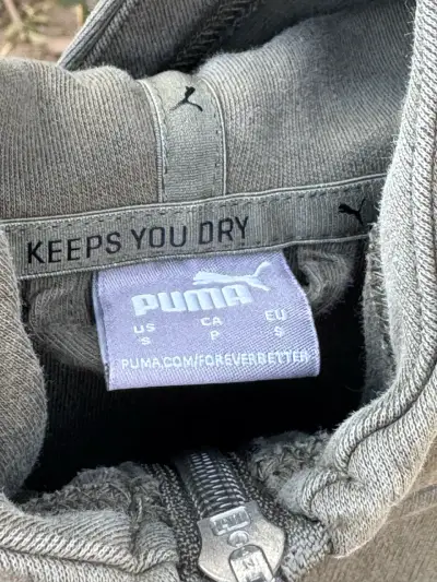 Polerón con capucha Puma verde unisex - miniatura 4