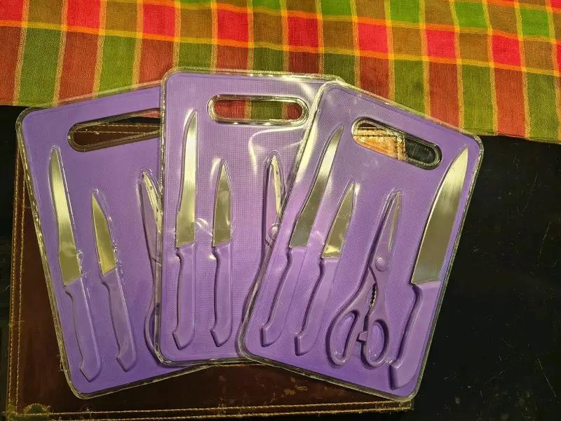 Set de cuchillos de cocina con tijeras