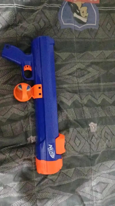 Lanzador de pelotas Nerf Dog azul y naranja - miniatura 3
