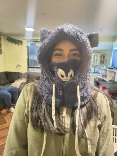 Gorro bufanda de felpa con orejas - miniatura 1