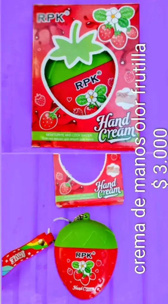 Crema de manos RPK aroma frutilla