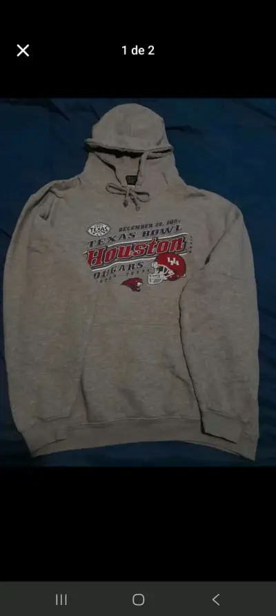 Polerón gris Houston Cougars con capucha - miniatura 1