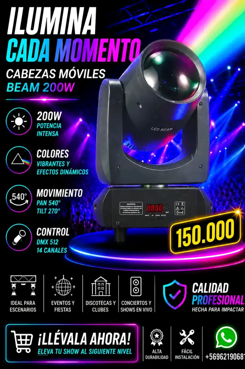 Cabezas móviles beam 200w - 6