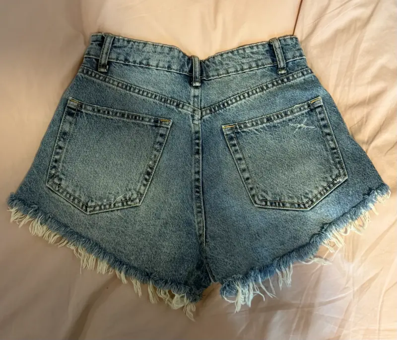 Shorts Zara de mezclilla desgastados - 2