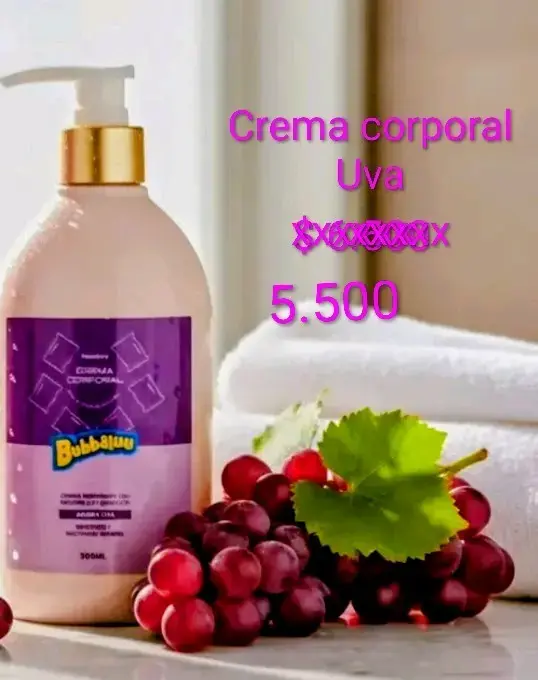 Crema corporal de uva Bubbaloo 300ml