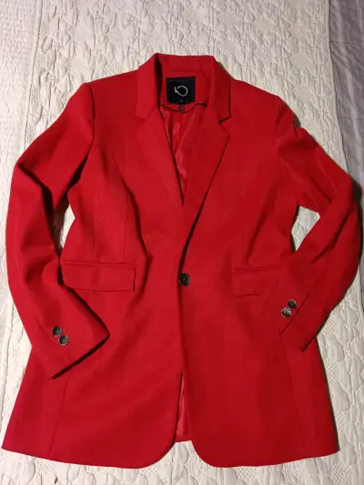 Blazer rojo elegante para mujer - miniatura 1