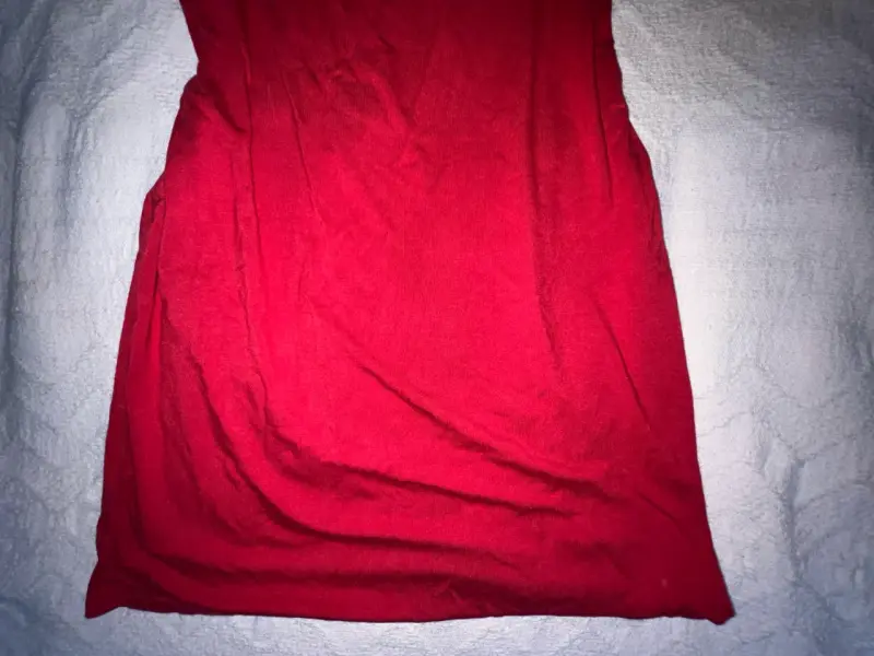 Vestido rojo ajustado de tirantes talla M - 4