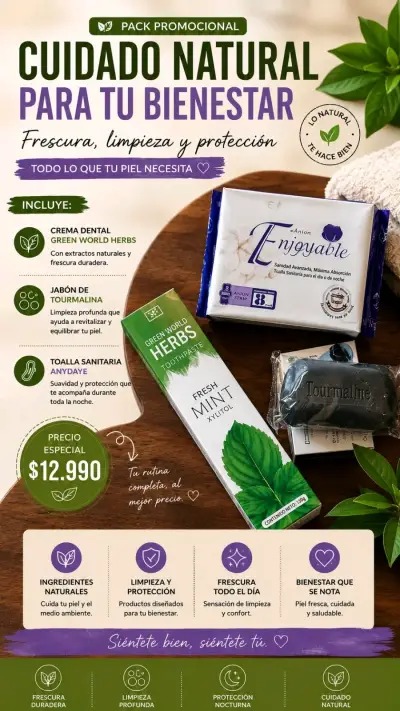 Pack promocional cuidado natural para tu bienestar - miniatura 1