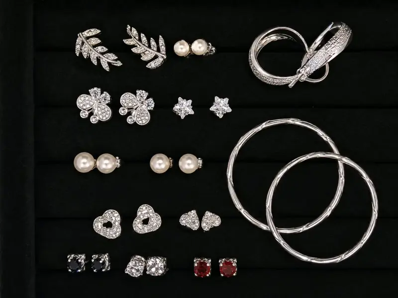 Set de aros y pendientes elegantes