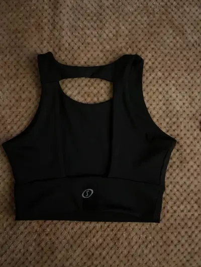 Top deportivo negro para mujer - miniatura 2
