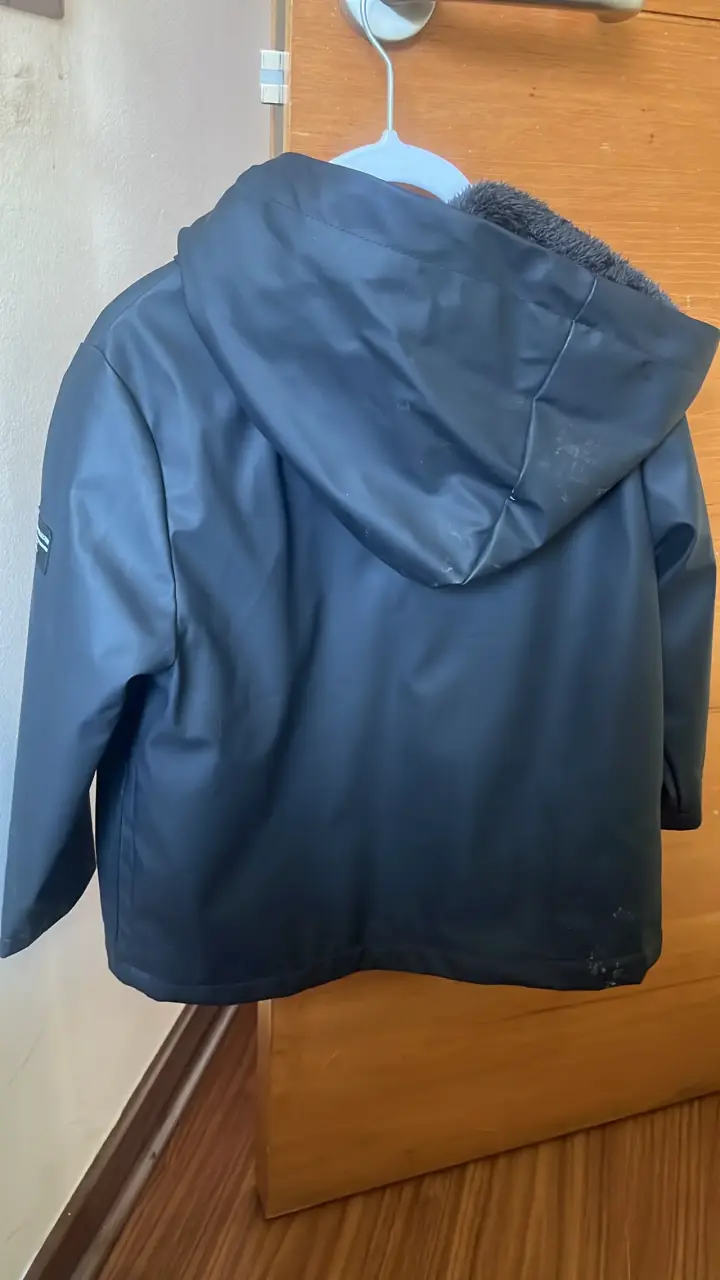Chaqueta impermeable negra para niños Colloky - 2