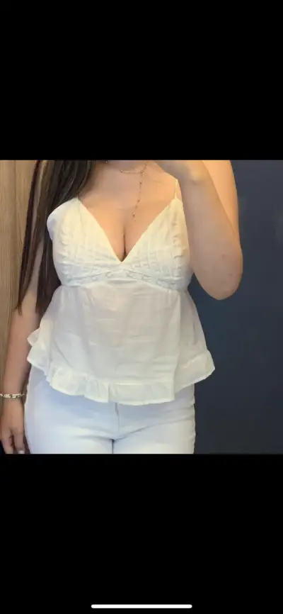Blusa blanca de tirantes para mujer - miniatura 2