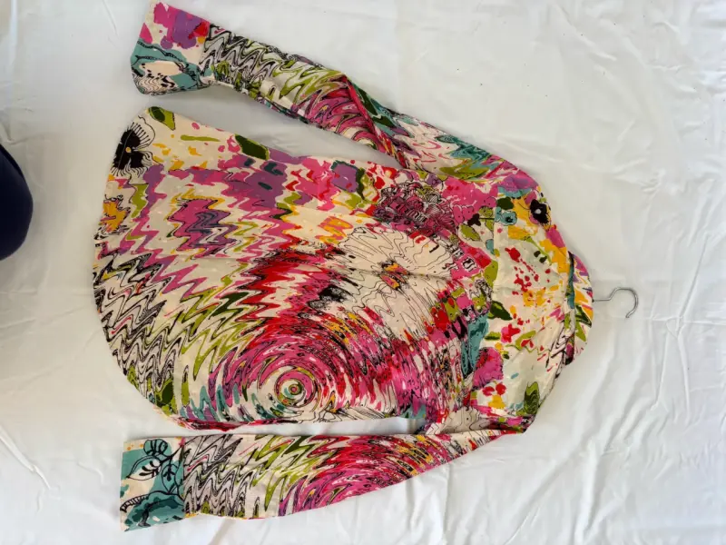 Camisa estampada psicodélica de manga larga - 3