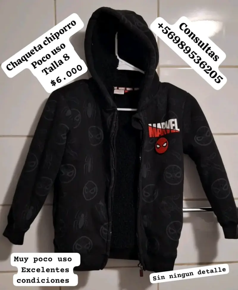 Chaqueta chiporro Marvel Spiderman talla 8 - 1