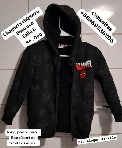 Chaqueta chiporro Marvel Spiderman talla 8 - miniatura 1