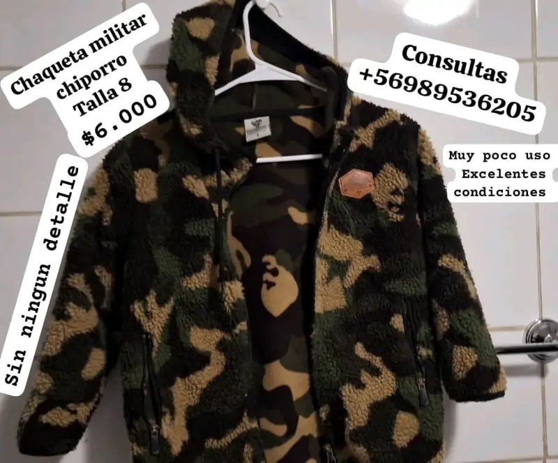 Chaqueta militar chiporro talla 8 - 1