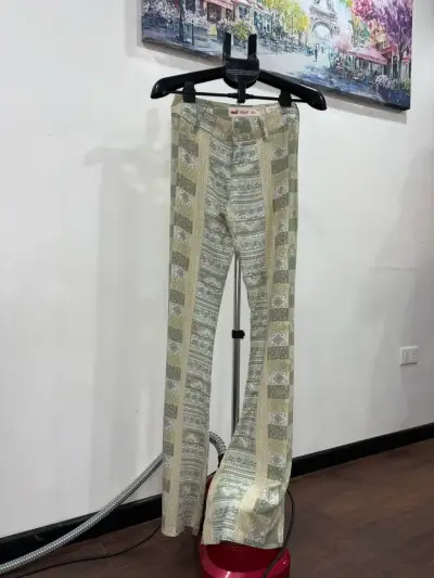 Pantalones estampados estilo bohemio para mujer - miniatura 1