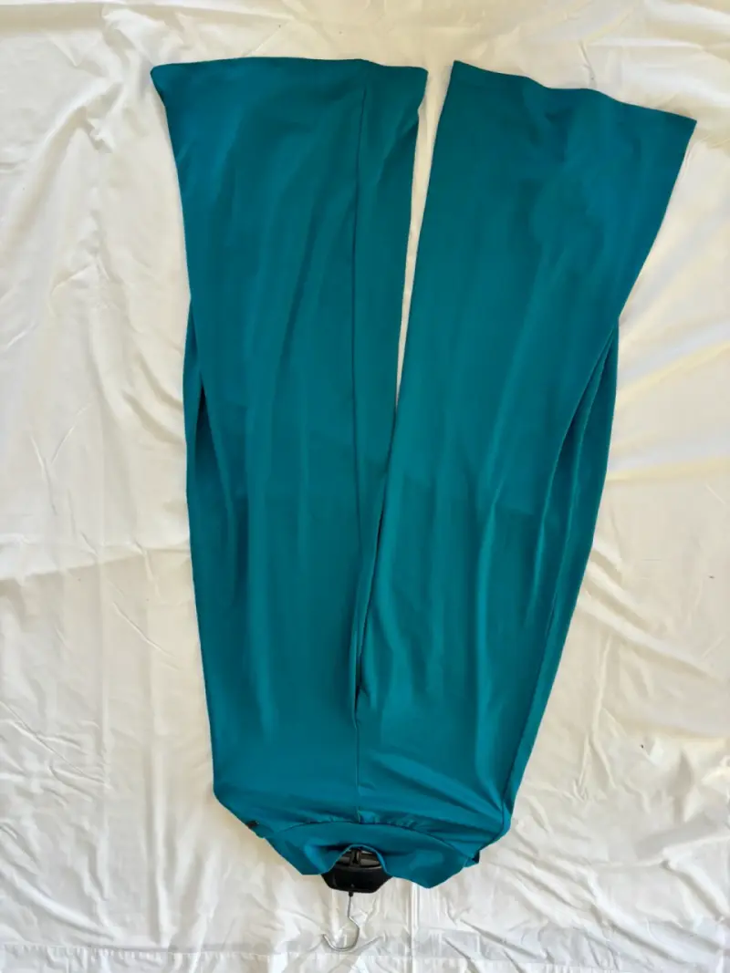 Pantalones anchos color turquesa para mujer - 1