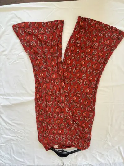 Pantalones anchos estampados rojos - miniatura 1
