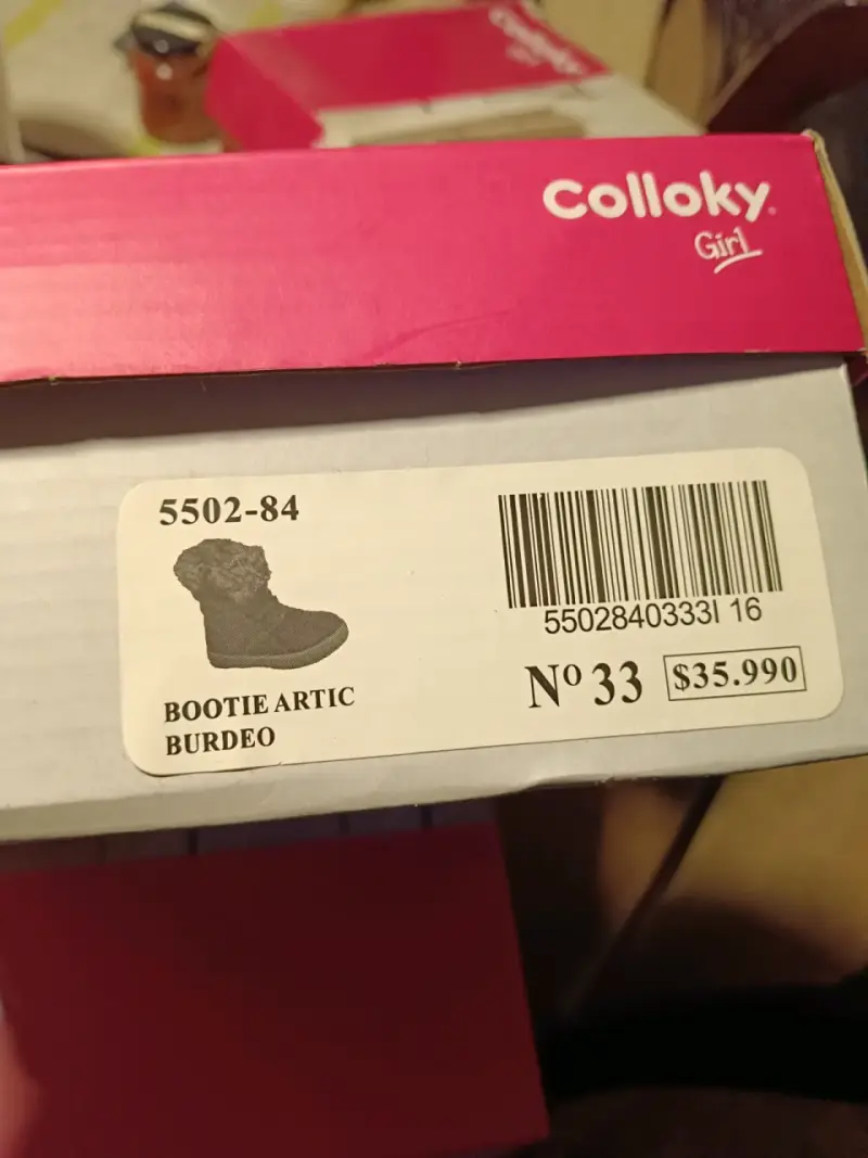 Botines de niña Colloky burdeos con forro - 5